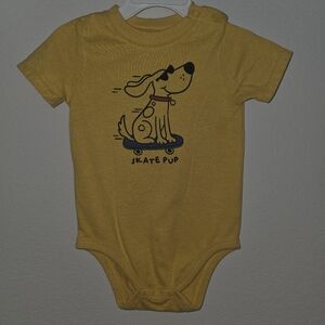 2 Piece Set- Yellow Onsie With Red Joggers